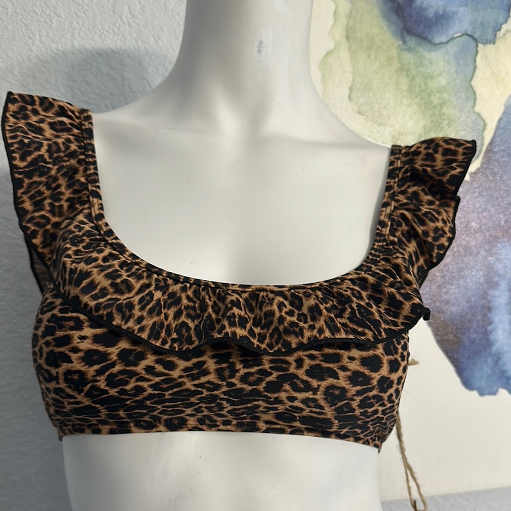 Cabana del Sol leopard print swim top - Picture 4 of 8